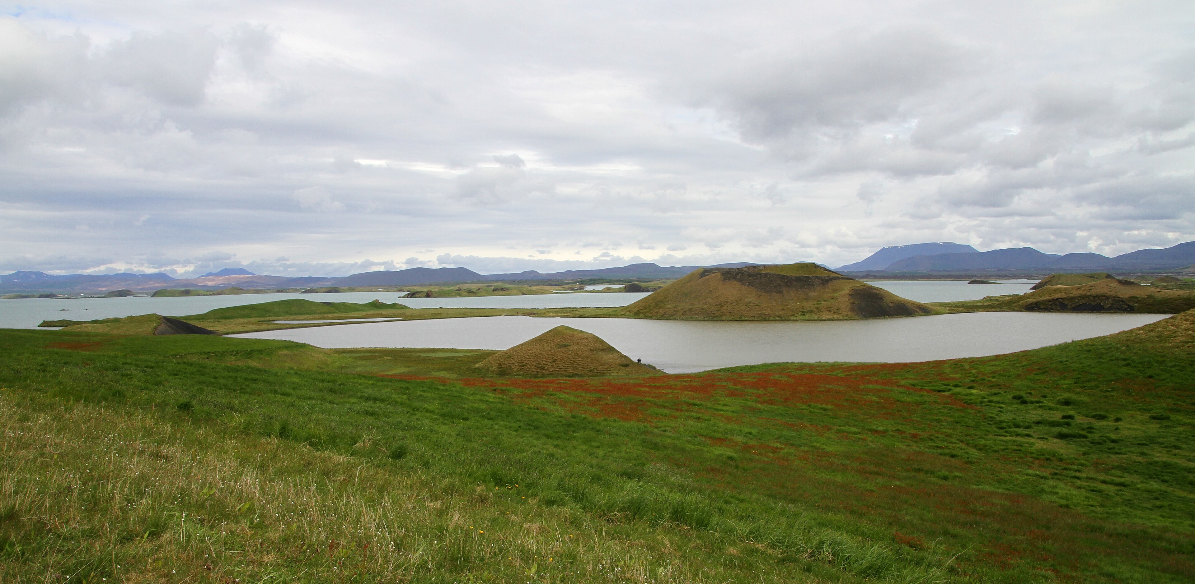 Pseudocraters and water at Skútustaðagígar on the southern shore of Mývatn